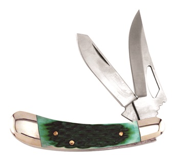 3.5" Green Jigged Bone Folder