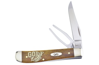 3.5" Case Gold Mini Trapper Antique Bone