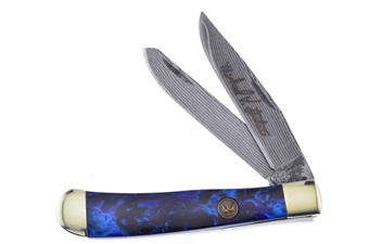 4.25" Hen + Rooster Michael Prater Blue Velvet Damascus