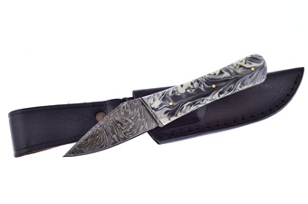 Show Sample Damascus Wedge Black Marble(1pc)