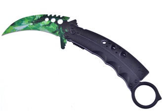 Show Sample Green Flame Karambit Tactical(1