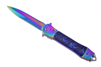 Show Sample Blue Swirl Rainbow Titanium Tactical(1p)