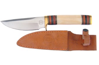 Chipaway Bowie Bone Handle w/Sheath 11"