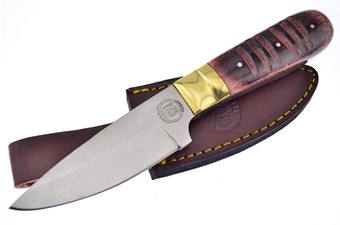 8" Brown Bone Skinner w/Sheath