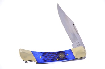 4" Blue Pick Bone Lockback 4116gs