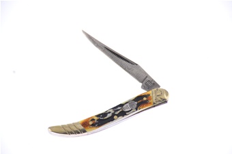 Bone Stag Damascus Toothpick