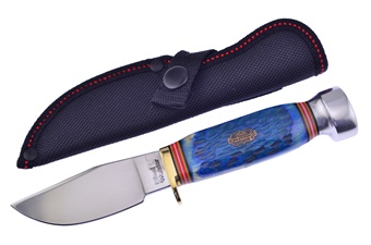 Buck Skinner Cancun Blue w/Sheath.8"