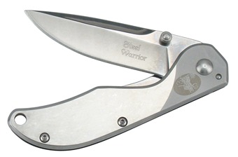 3.75" Silver Stainless Steel Tactical Folder