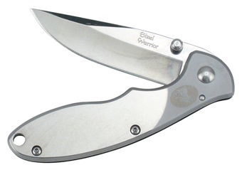 3.75" Silver Stainless Steel Tactical Folder