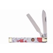 CCN-00564 - Michael Prater Painted Pony Hen + Rooster Jasper Doctor's Knife (1