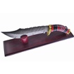 CCN-02985 - Black Red Wood Damascus Bowie (1pc)