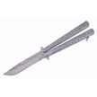 CCN-08661 - Show Sample Silver Skulls Butterfly Knife (1pc)