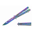 CCN-08665 - Closeout Rainbow Titanium Dragon Butterfly Knife(1p)