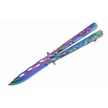 CCN-08665 - Closeout Rainbow Titanium Dragon Butterfly Knife(1p)